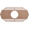 Ekena Millwork Chrysler Wood Fretwork Pierced Ceiling Medallion, Wood (Paint Grade), 30"W x 15"H x 7 7/8"ID x 3/8"T CMWP30X15X0375CSMF - alternate 1